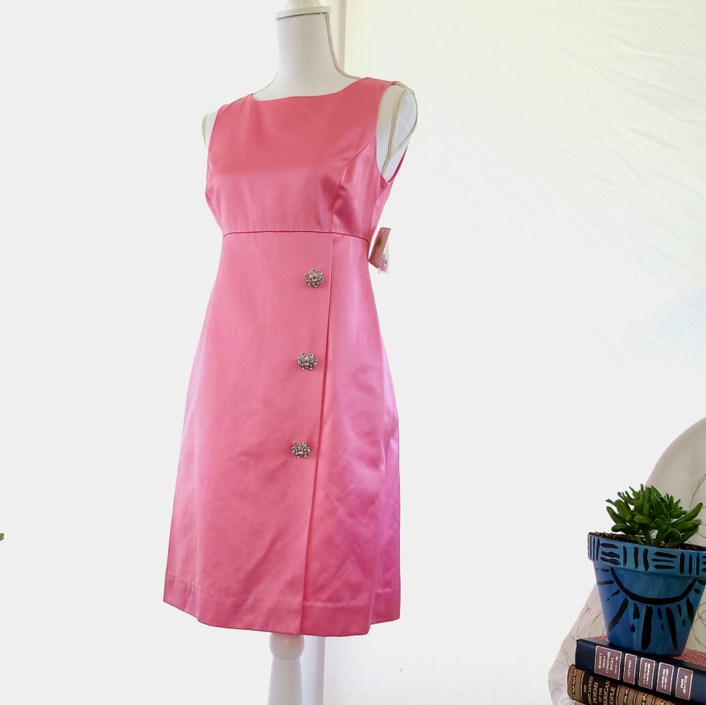 NWT Lilly Pulitzer Pink Cynthia Dress with Sparkle Hibiscus Pins Size 2